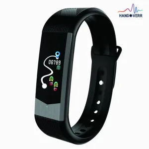 Hangoverr Power Beat Plus Water Resistant Smart Fitness Activity Tracker (Black,H-B30)