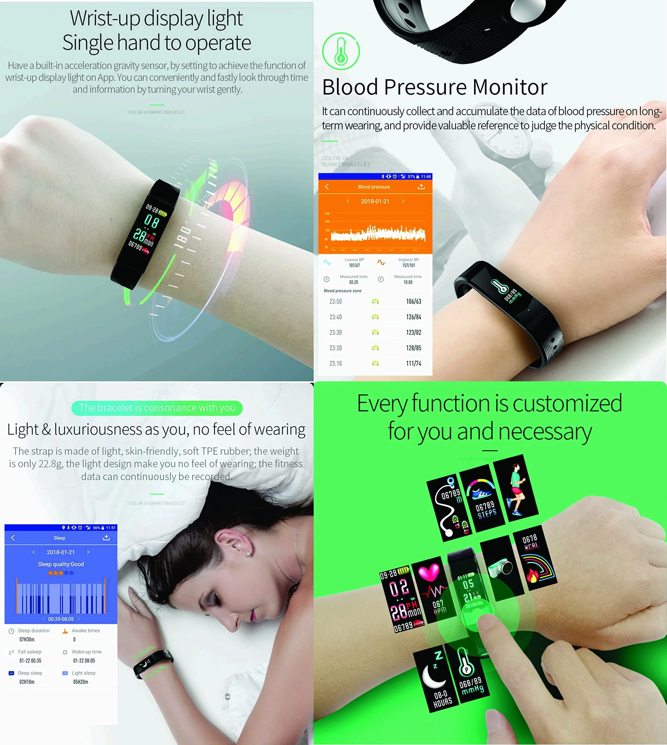 Hangoverr Power Beat Plus Water Resistant Smart Fitness Activity Tracker with Heart Rate and Multi Functions with App Notification (Red and Black)