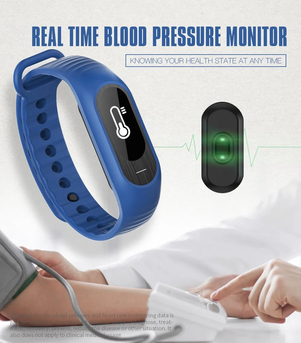 Hangoverr Power Beat Water Resistant Smart Fitness Activity Tracker (White and Black, H-B15P)
