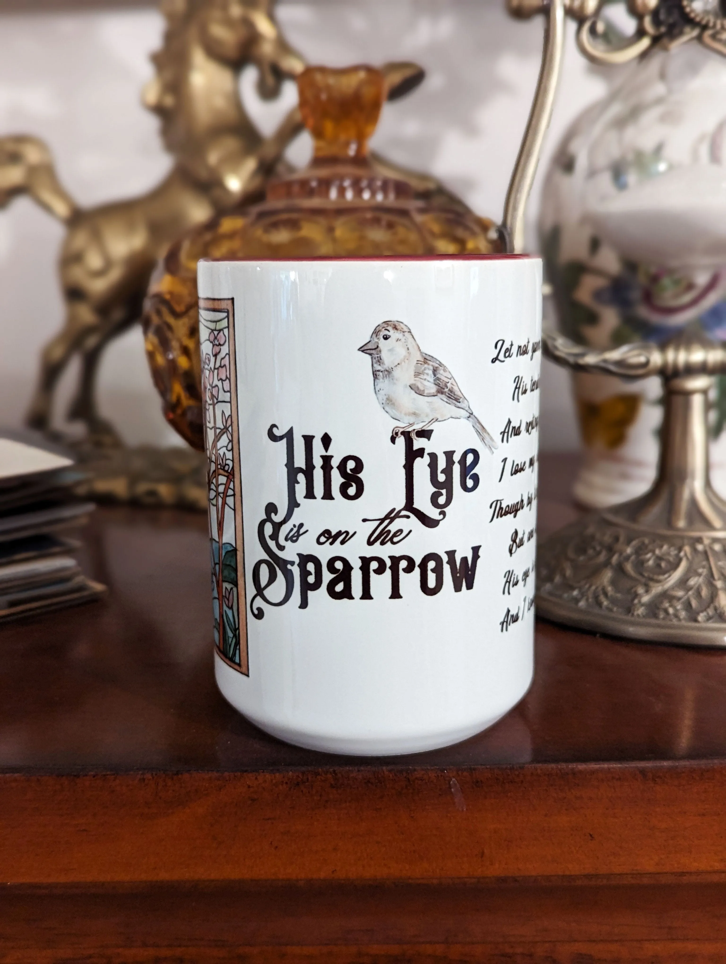 His Eye Is On The Sparrow Coffee Mug