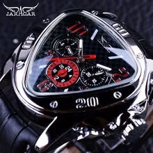 Jaragar Sport Racing Genuine Leather Strap Mens Automatic