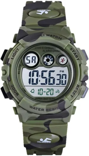 Kids Digital Sports Wrist Watch for Boys Girls, 50m Waterproof Electronic Wrist Watch,with Alarm Clock,Sth,Daopwatcte Adjustment and Night Light (6-15 Years Old)
