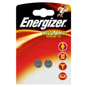L27116 - ENERGIZER 150MAH LR44 A76 Lithium Coin Battery Cell Twin Pack