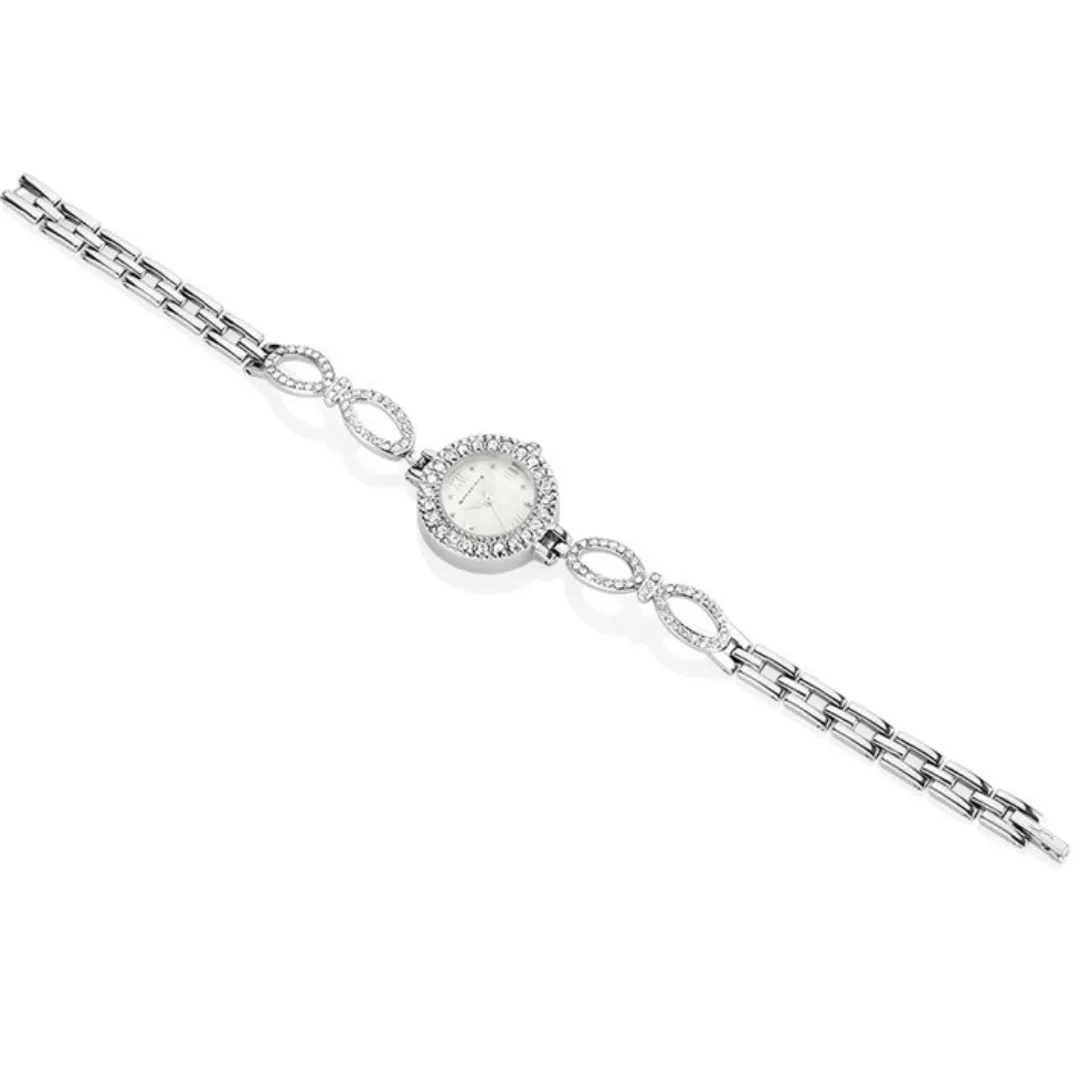 Ladies Watch Link Bracelet Double Clasp