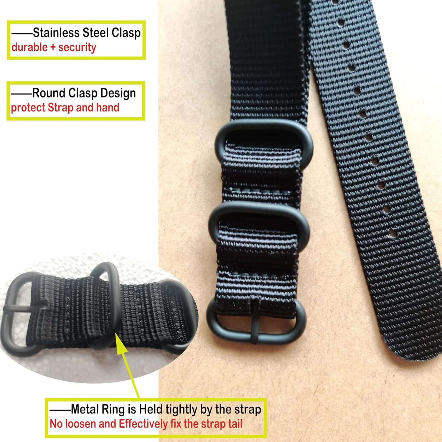 Lijinlan Strap Compatible with Casio G-Shock, Men Nylon Replacement Watch Band for G-Shock DW5600/GWM5610/DW6900/DW9052/GW100/GA100/GD120/GA400