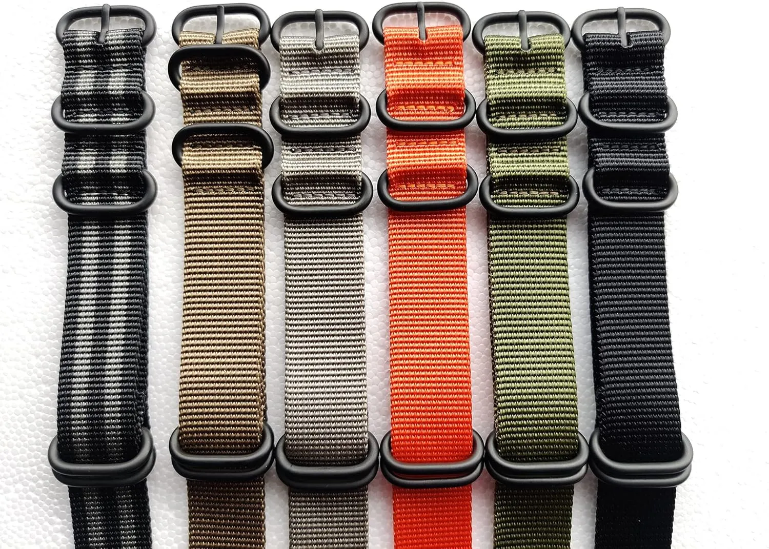 Lijinlan Strap Compatible with Casio G-Shock, Men Nylon Replacement Watch Band for G-Shock DW5600/GWM5610/DW6900/DW9052/GW100/GA100/GD120/GA400