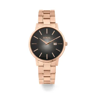 Loyal Enigma Men's 41mm Rose PVD Quartz Watch