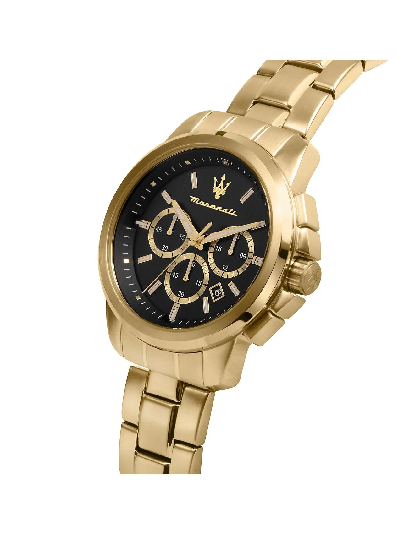 MASERATI SUCCESSO 44MM CHR BLACK DIAL BR YG - R8873621013