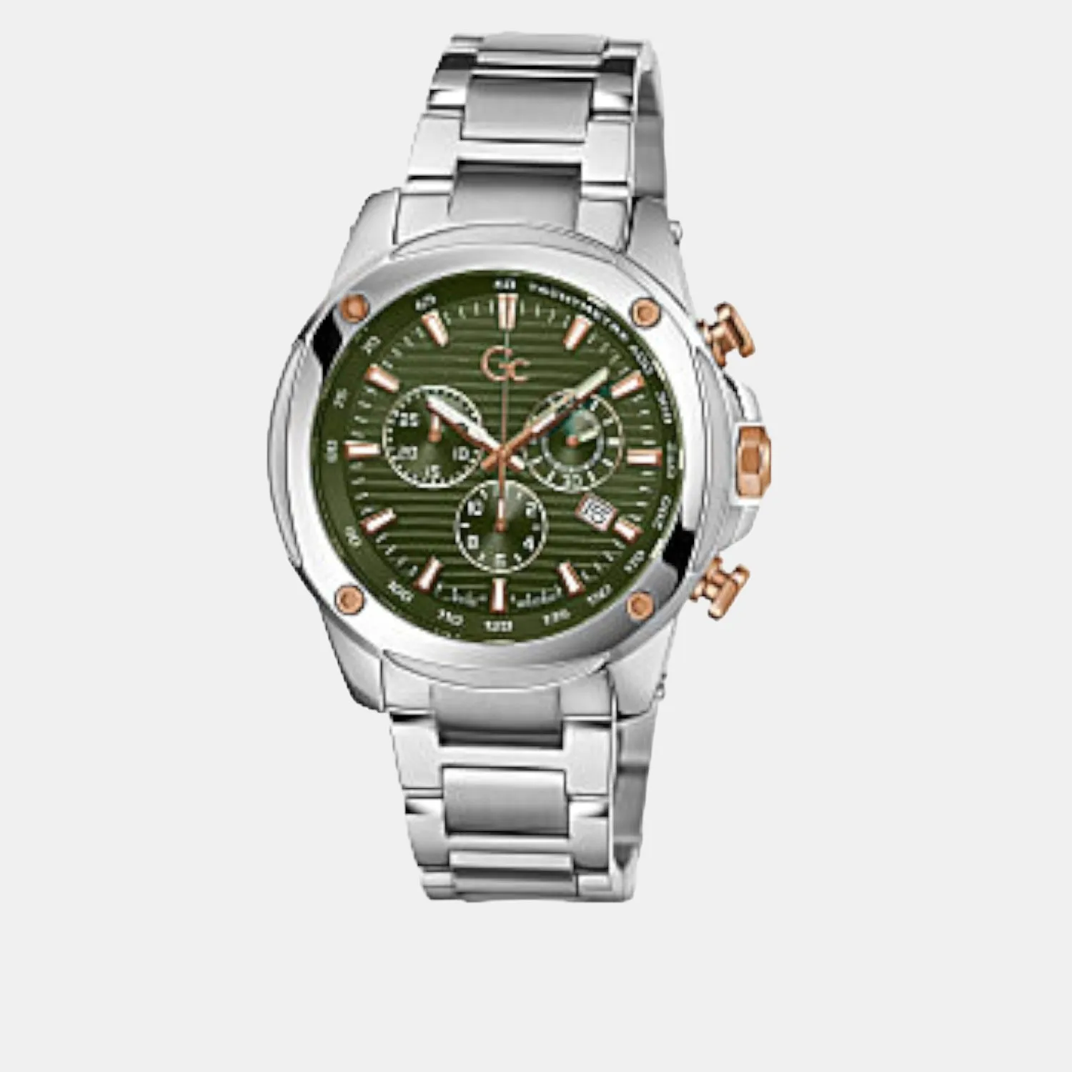 Men Green Stainless Steel Chronograph Watch Z13003G9MF