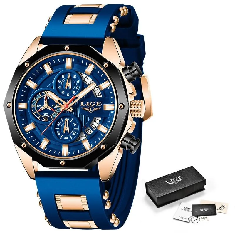 Men Top Brand Luxury Silicone Wristband Sport Quartz Watches