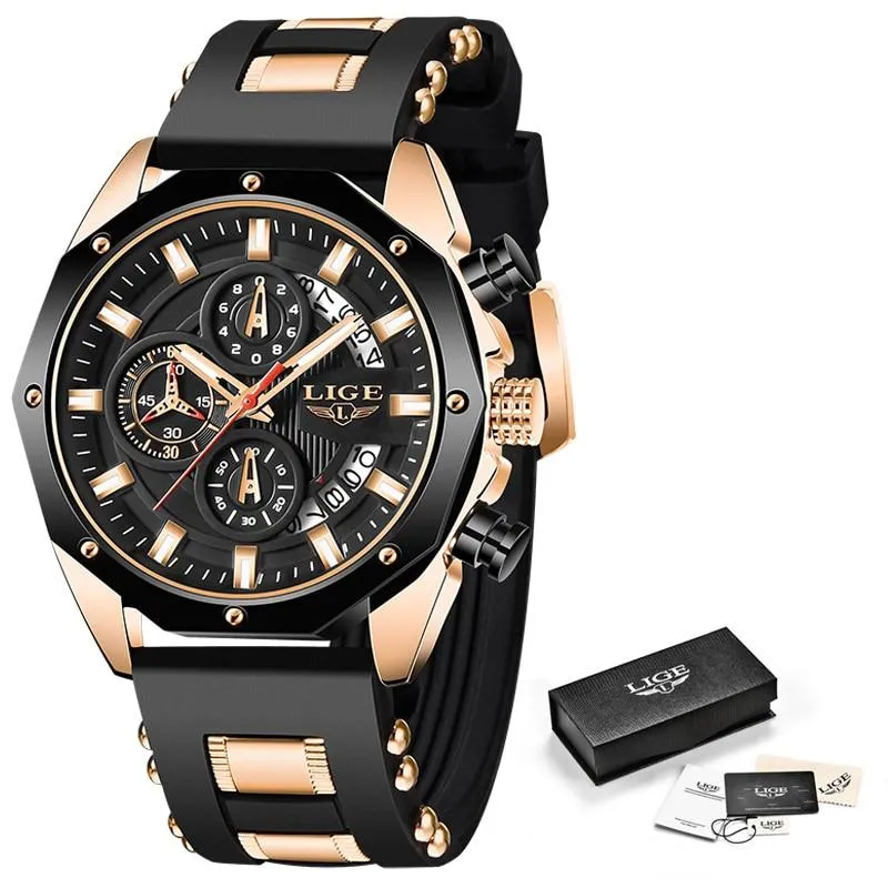 Men Top Brand Luxury Silicone Wristband Sport Quartz Watches