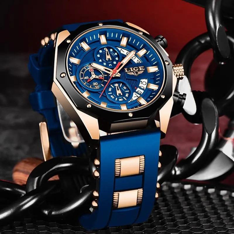 Men Top Brand Luxury Silicone Wristband Sport Quartz Watches