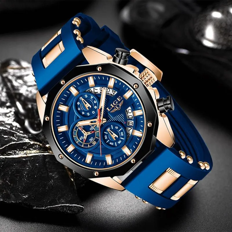 Men Top Brand Luxury Silicone Wristband Sport Quartz Watches