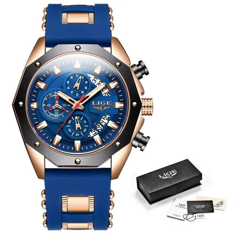 Men Top Brand Luxury Silicone Wristband Sport Quartz Watches