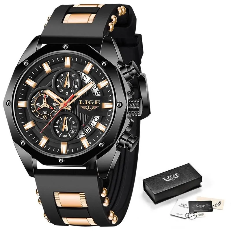 Men Top Brand Luxury Silicone Wristband Sport Quartz Watches