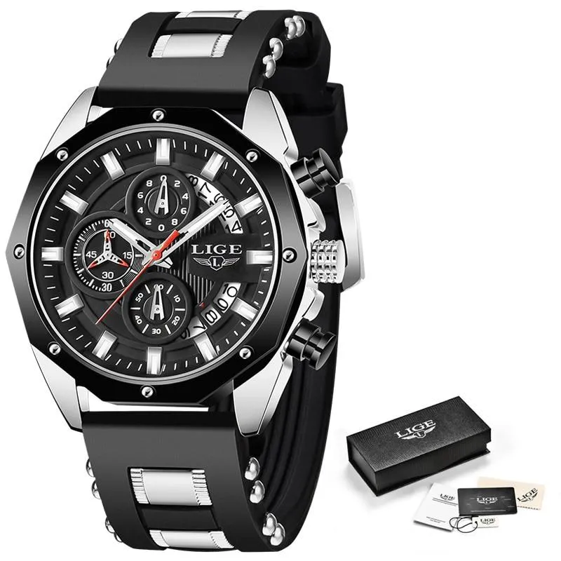 Men Top Brand Luxury Silicone Wristband Sport Quartz Watches