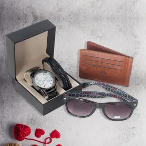 Men Watch Gift Set -7964