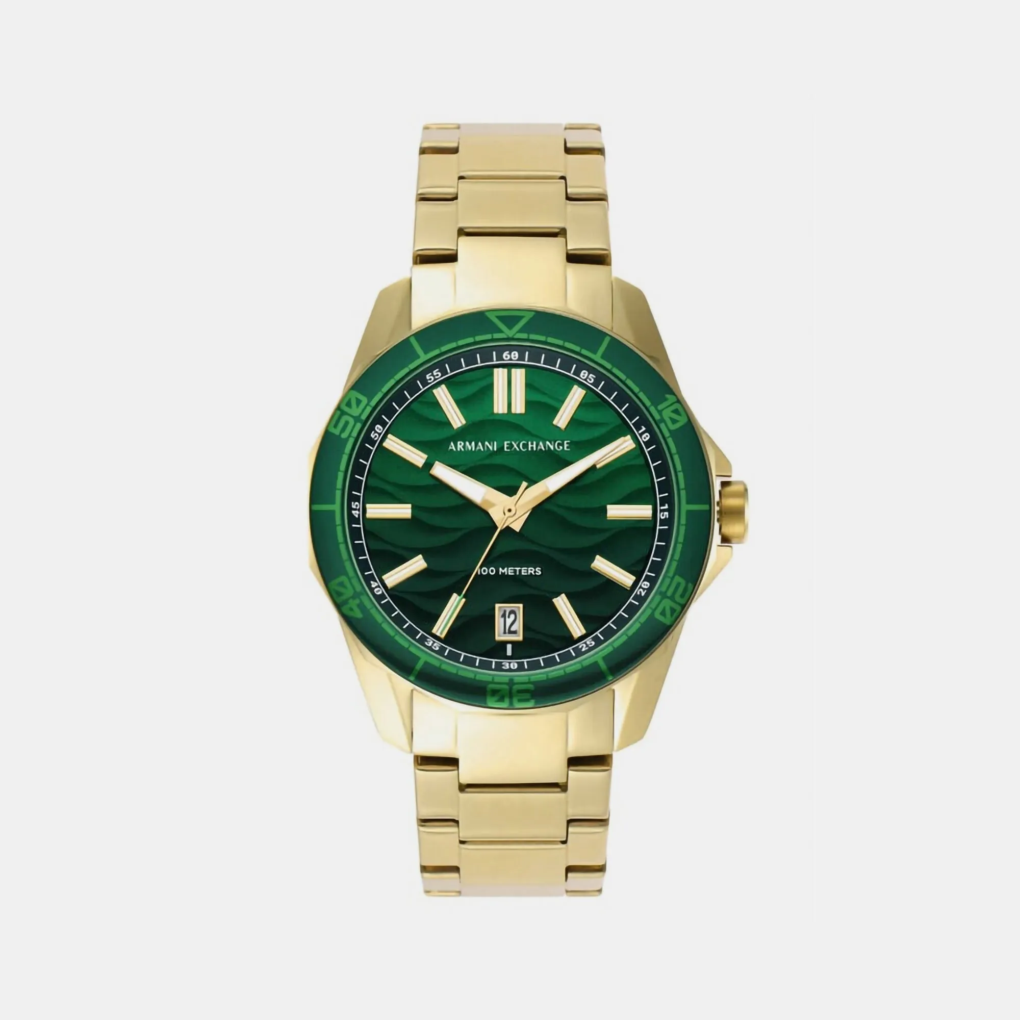 Men's Green Analog Stainless Steel Watch AX1951