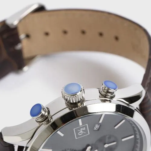 Men's Luxury  Leather Chronograph Watch  - 3 colors