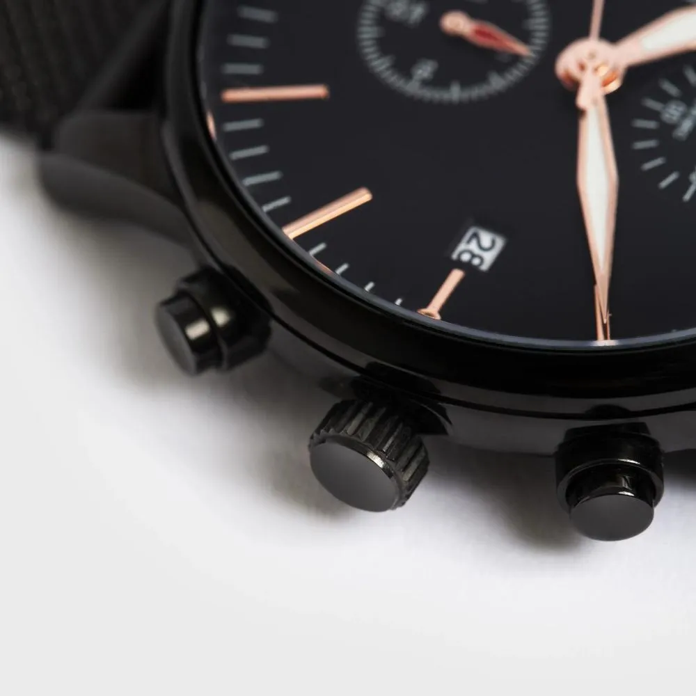 Men's Stylish Steel Mesh-Belt Watch