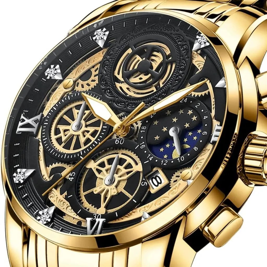 Men's Watch Mens Watch Fashion Wrist Watch for Men Stainless Steel Waterproof Watch Date Analog Quartz Watch Casual & Business Wrist Watches for Men