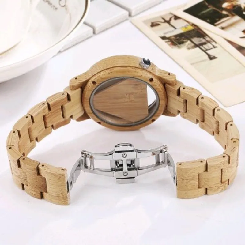 Men's Wooden Triangle Dial Watch