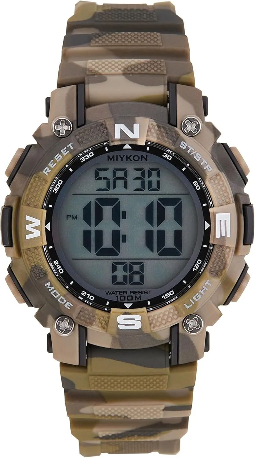 Miykon Womens Sports Digital Watch - Lightweight Shockproof, Super Illuminator, Stopwatch and Timer, Alarm, Dual Time, 24hr Military Time, 100M Water Resistant