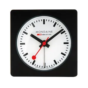 MOND Alarm Cube Clock Black 7cm