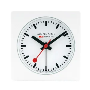 MOND Alarm Cube Clock White 7cm