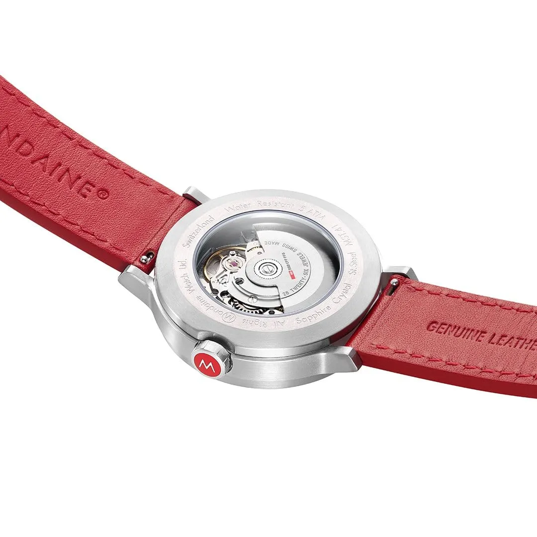 MONDAINE ORIGINAL AUTOMATIC, AUTOMATIC MOVEMENT, 41 MM RED - MST.4161B.LC