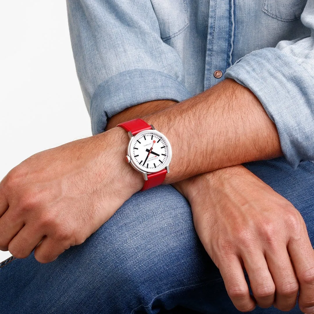 MONDAINE ORIGINAL AUTOMATIC, AUTOMATIC MOVEMENT, 41 MM RED - MST.4161B.LC