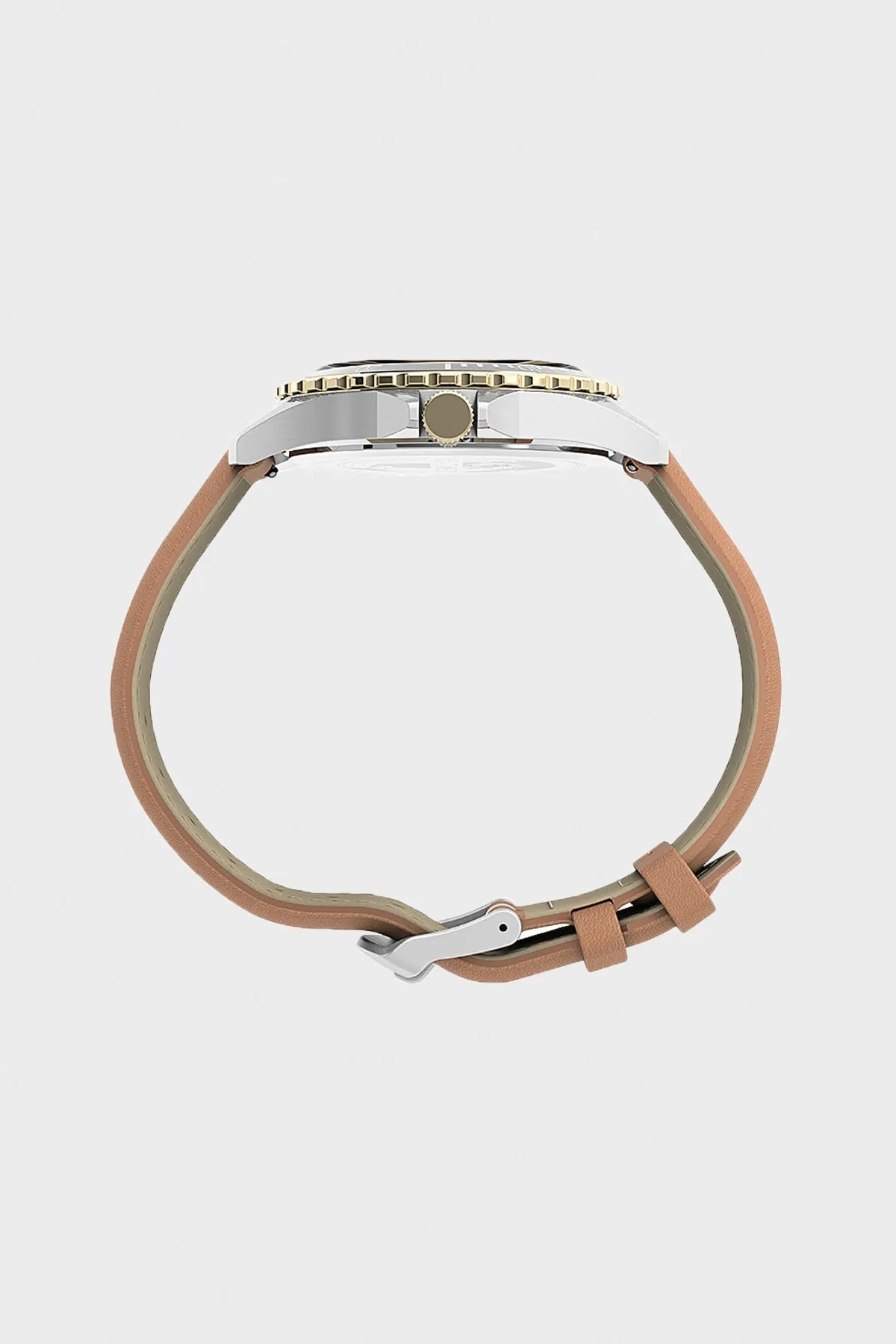 Navi XL Leather Strap Watch - Stainless/Tan/Black