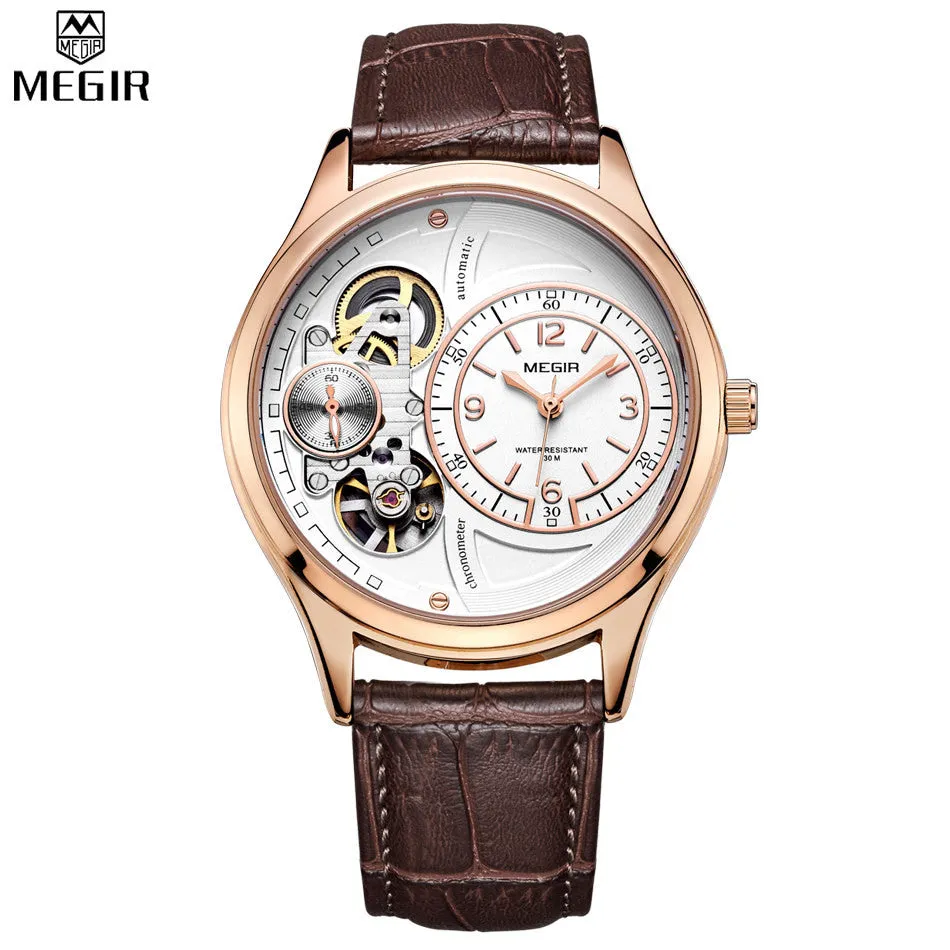 New Luxury Rose Gold Clock Men Hollow Automatic Watch Military Sport Watch Mechanical Relogio Male Montre Watch Men Relojes