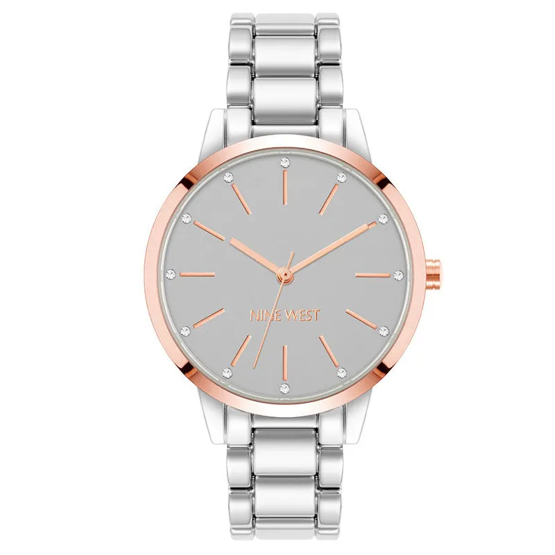 Nine West Grey Dial Analog Watch For -  Ladies NW-2099GYRT