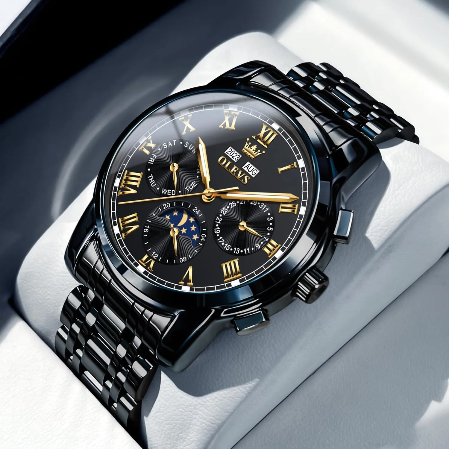 OLEVS Mens Automatic Watches Self Winding Mechanical Luxury Dress Stainless Steel Waterproof Wrist Watches for Men
