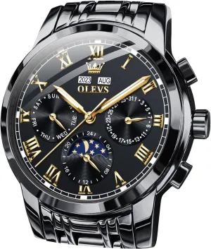 OLEVS Mens Automatic Watches Self Winding Mechanical Luxury Dress Stainless Steel Waterproof Wrist Watches for Men