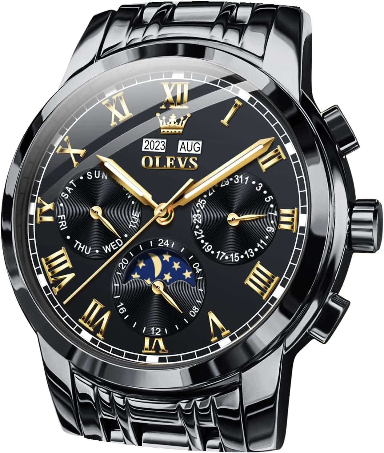OLEVS Mens Automatic Watches Self Winding Mechanical Luxury Dress Stainless Steel Waterproof Wrist Watches for Men
