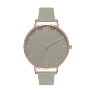 Olivia Burton Big Dial Grey and Rose Gold Watch OB15BD61