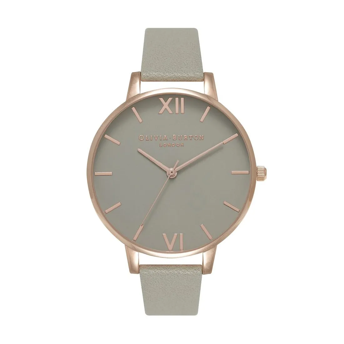 Olivia Burton Big Dial Grey and Rose Gold Watch OB15BD61