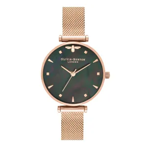 Olivia Burton Ladies Rose Gold Plate Queen Bee Watch