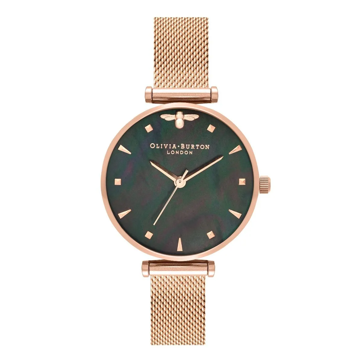 Olivia Burton Ladies Rose Gold Plate Queen Bee Watch