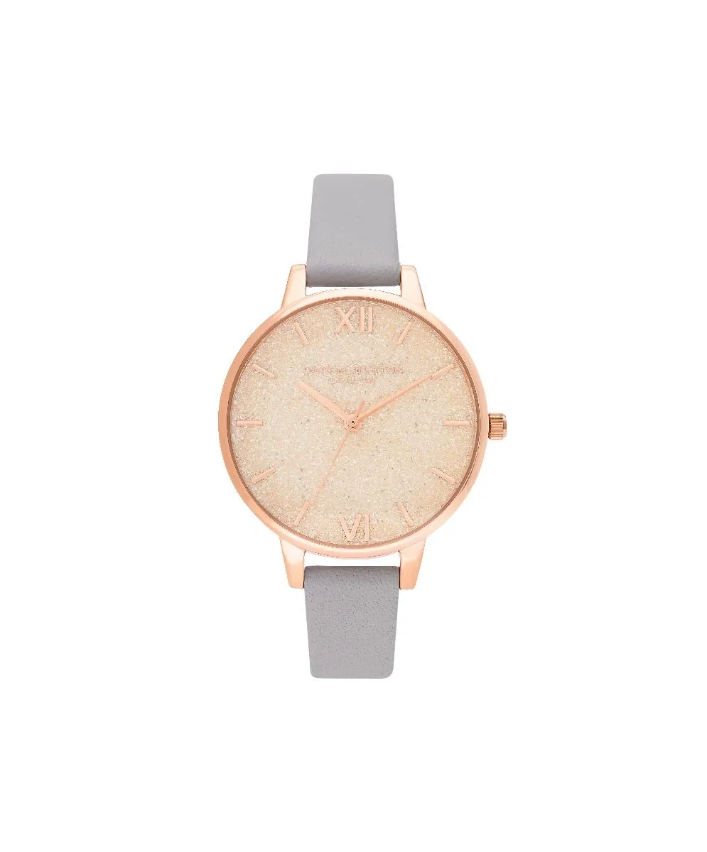 Olivia Burton Rose Gold Plated Gold Glitter Watch