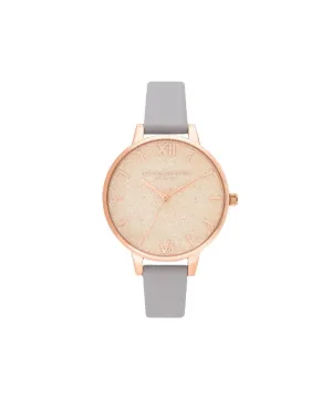 Olivia Burton Rose Gold Plated Gold Glitter Watch