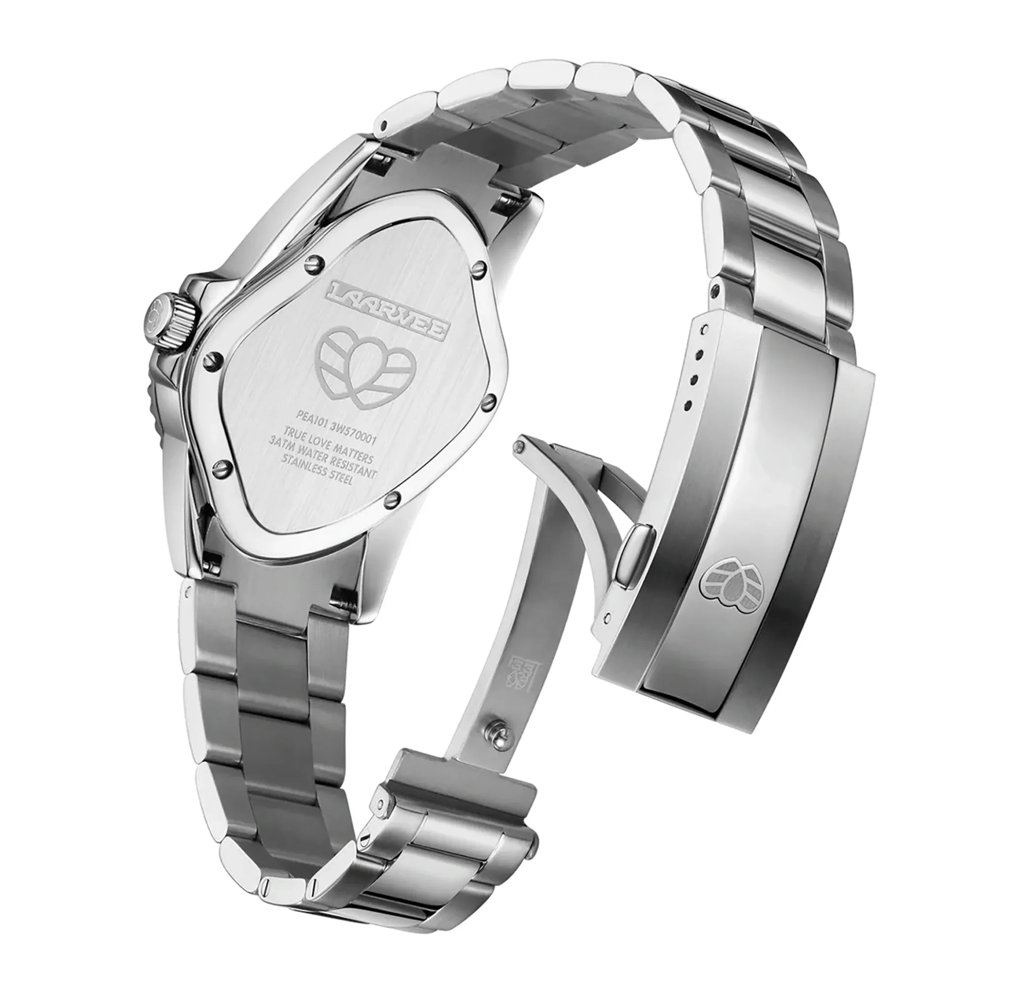 PEA101 / SILVER PRECISION STEEL&GREEN CERAMIC BEZEL&BLACK DIAL