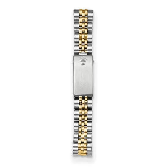 Pre-owned Rolex Independently Certified Women's Two-tone Datejust Jubilee with Champagne Diamond Dial and Diamond Bezel