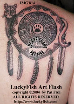 Puma Shield American Indian Tattoo Design