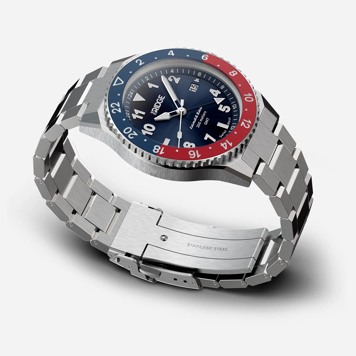 Ridge Land & Sea GMT Watch 42mm - Alpine Navy