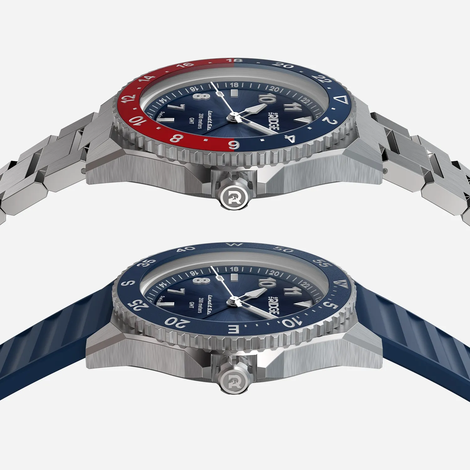 Ridge Land & Sea GMT Watch 42mm - Alpine Navy
