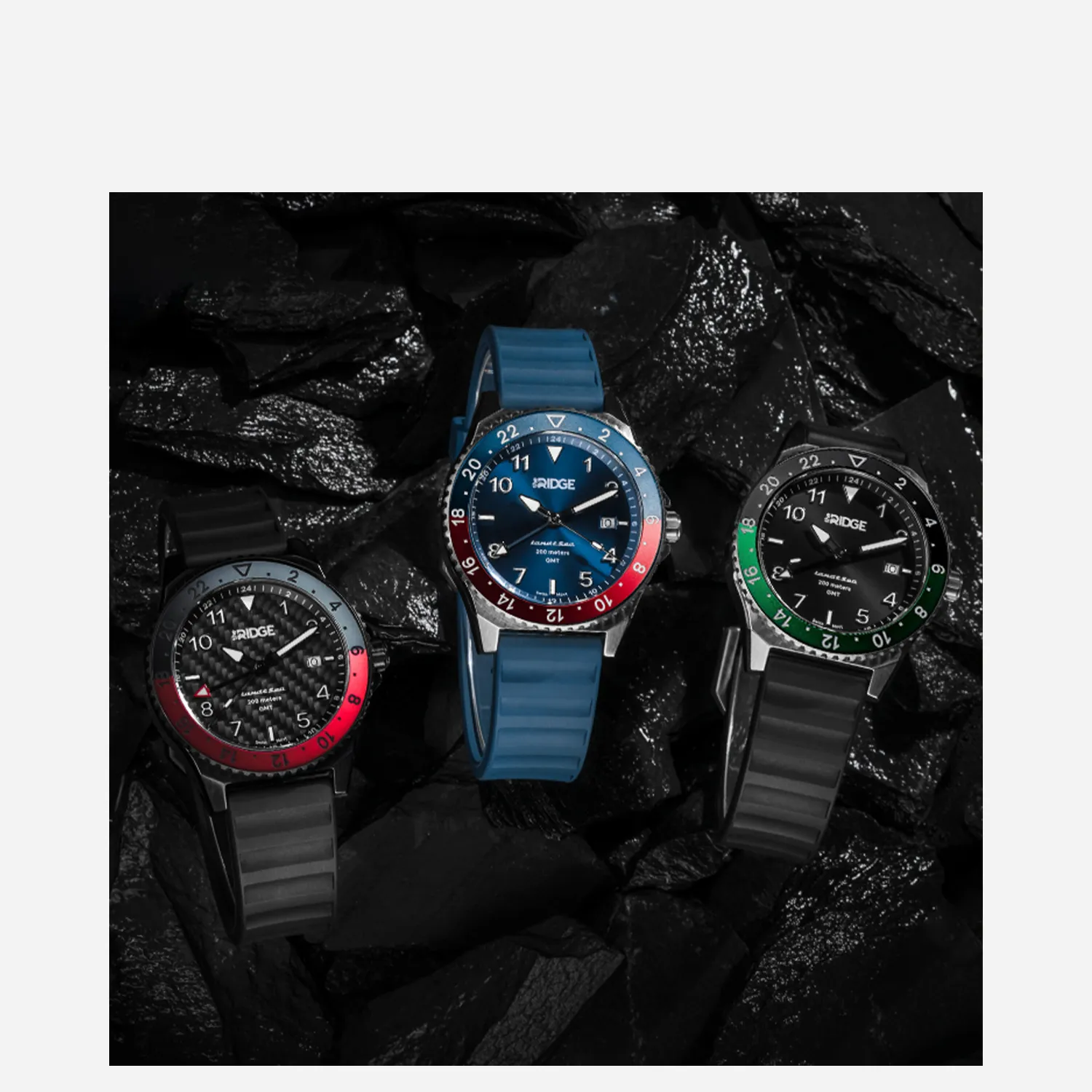 Ridge Land & Sea GMT Watch 42mm - Alpine Navy