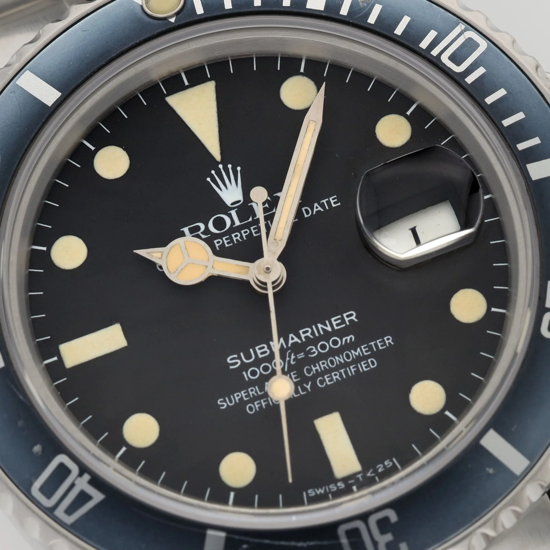 Rolex Submariner Date 16800 Matte Dial Faded Bezel Box and Papers